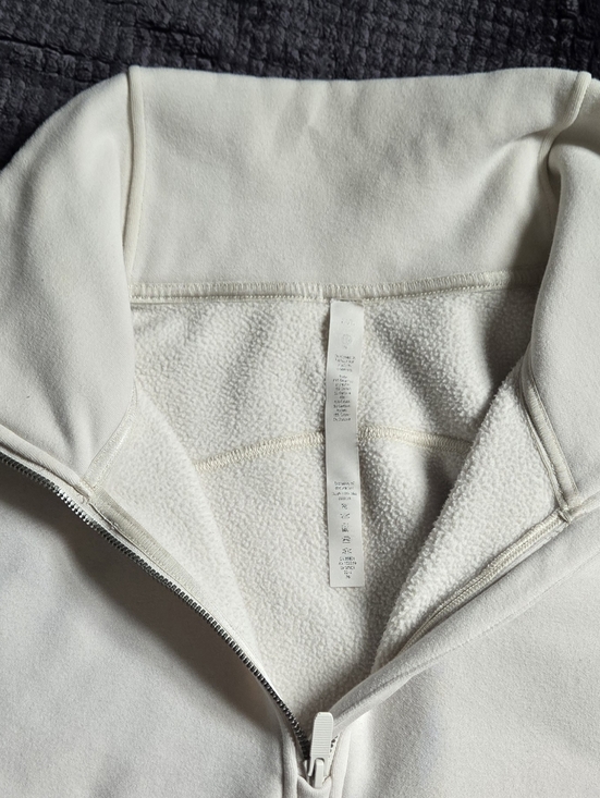 Lululemon Scuba Oversized Half-Zip Hoodie Bone White M/L Fleece Pullover Jacket - Picture 8 of 16